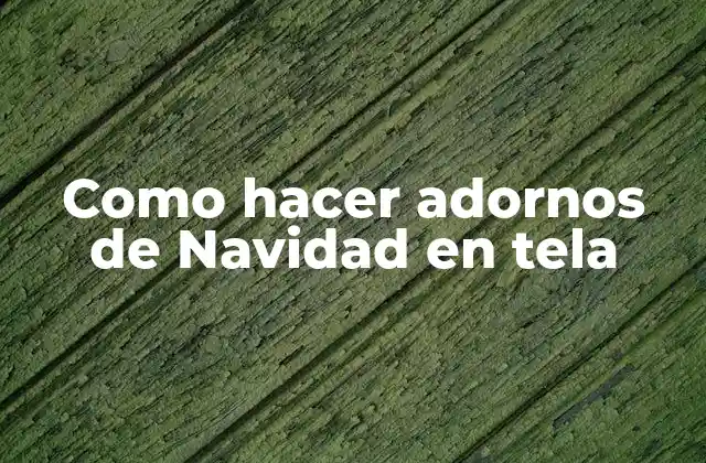 Como Hacer Adornos de Navidad en Tela