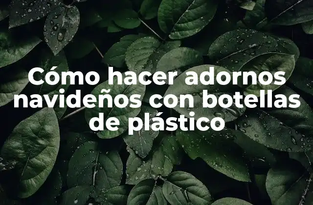 Cómo Hacer Adornos Navideños con Botellas de Plástico