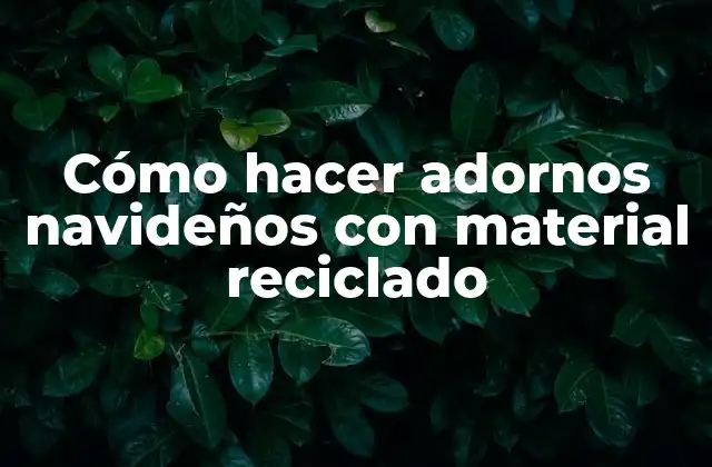 Cómo Hacer Adornos Navideños con Material Reciclado