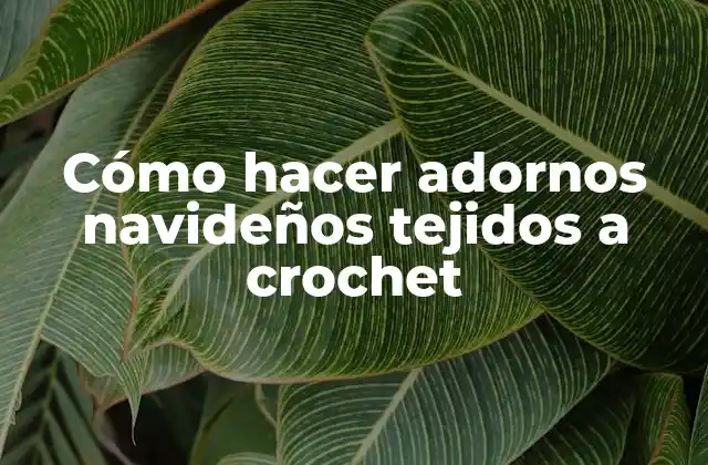 Cómo Hacer Adornos Navideños Tejidos a Crochet