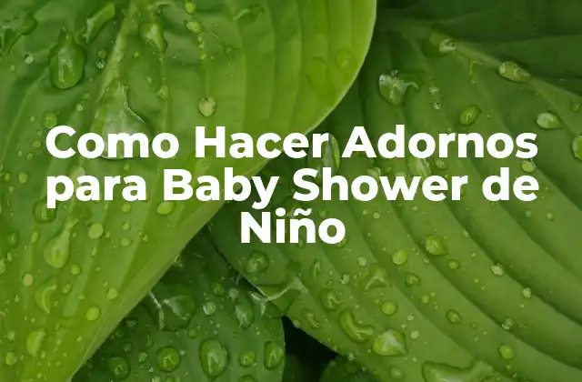 Como Hacer Adornos para Baby Shower de Niño