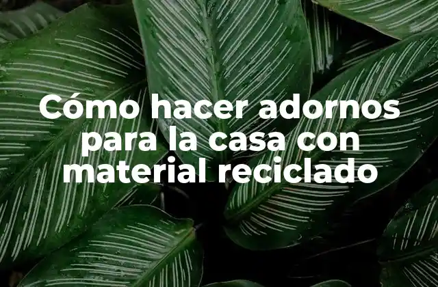 Cómo Hacer Adornos para la Casa con Material Reciclado