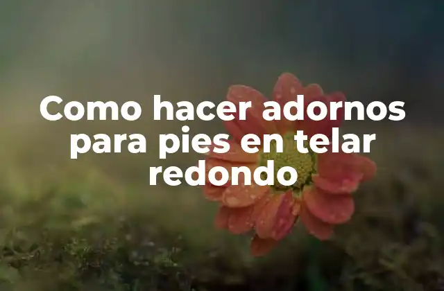 Como Hacer Adornos para Pies en Telar Redondo