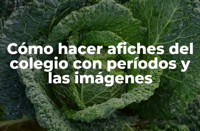 Cómo Hacer Afiches Del Colegio con Períodos y las Imágenes