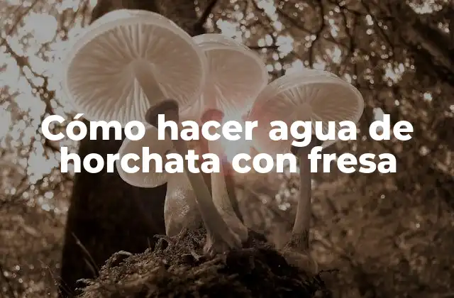 Cómo Hacer Agua de Horchata con Fresa