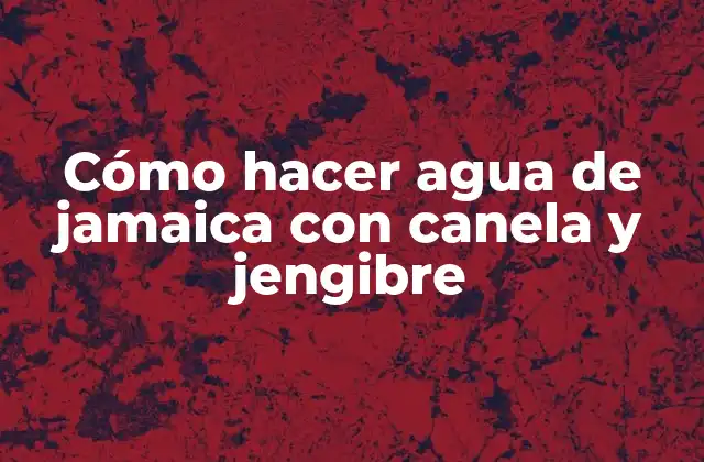 Cómo Hacer Agua de Jamaica con Canela y Jengibre