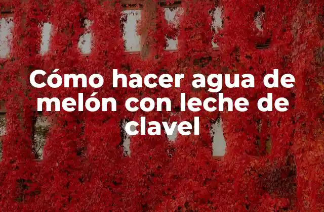 Cómo Hacer Agua de Melón con Leche de Clavel