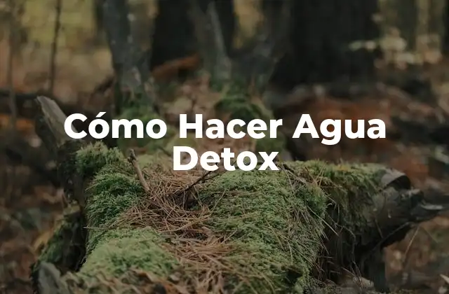 Agua Detox: ¿Qué es y para qué sirve?