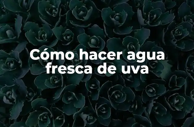 Cómo Hacer Agua Fresca de Uva