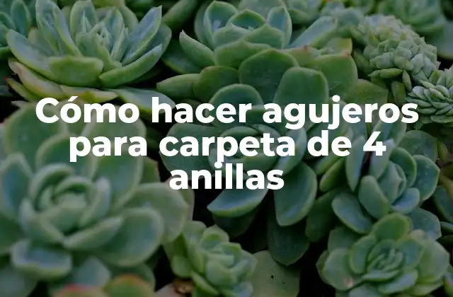 Cómo Hacer Agujeros para Carpeta de 4 Anillas