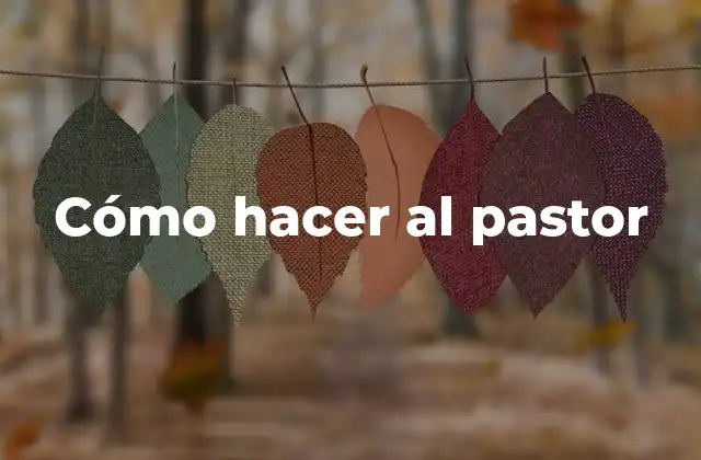 Cómo Hacer Al Pastor