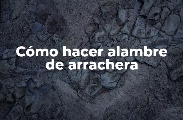 Cómo Hacer Alambre de Arrachera