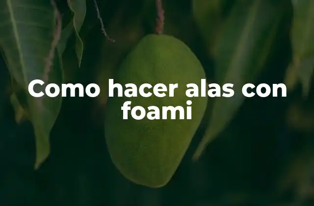 Como Hacer Alas con Foami