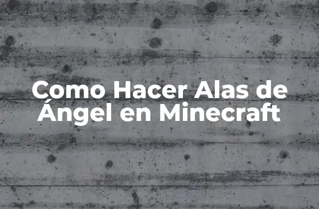 Como Hacer Alas de Ángel en Minecraft