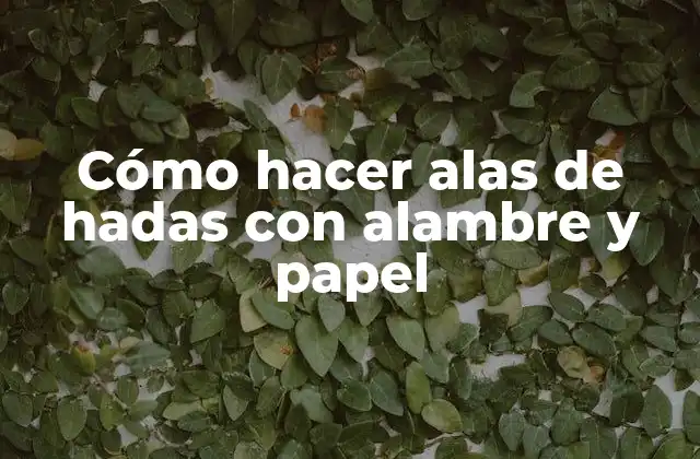 Cómo Hacer Alas de Hadas con Alambre y Papel
