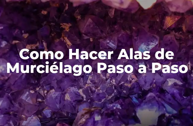 Como Hacer Alas de Murciélago Paso a Paso