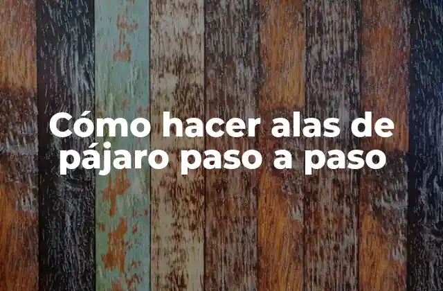 Cómo Hacer Alas de Pájaro Paso a Paso
