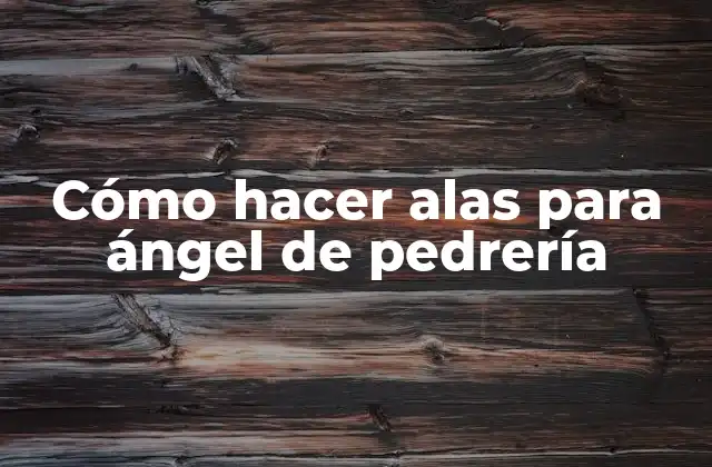 Cómo Hacer Alas para Ángel de Pedrería