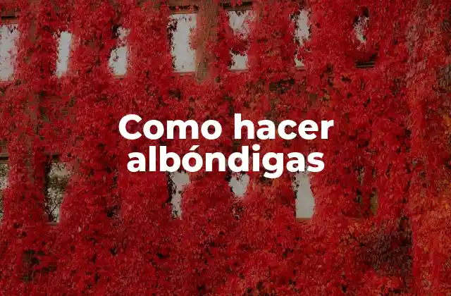 ¿Qué son las albóndigas y para qué sirven?