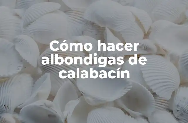 Cómo Hacer Albondigas de Calabacín