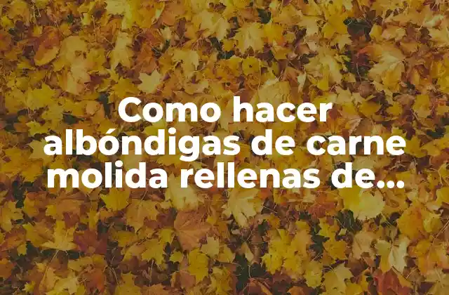 Como Hacer Albóndigas de Carne Molida Rellenas de Huevo