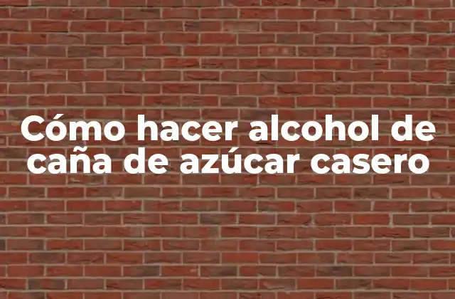 Cómo Hacer Alcohol de Caña de Azúcar Casero 2 ¿Qué es el alcohol de caña de azúcar casero?