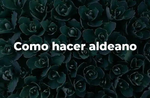 Como Hacer Aldeano