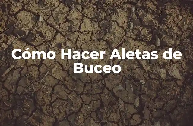 Cómo Hacer Aletas de Buceo