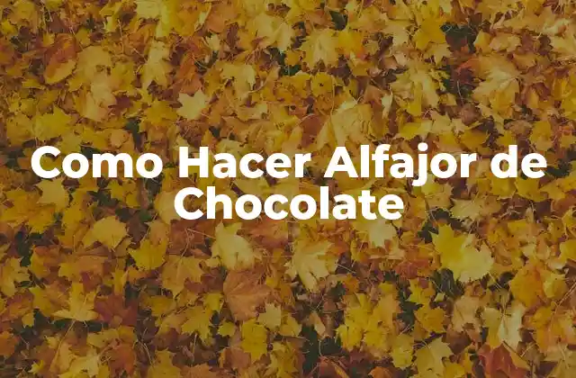 Como Hacer Alfajor de Chocolate