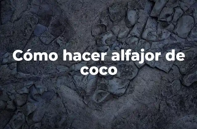 Cómo hacer alfajor de coco