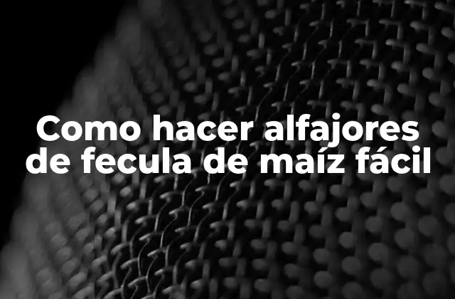 Como Hacer Alfajores de Fecula de Maíz Fácil