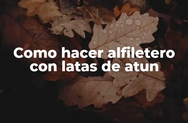 Como Hacer Alfiletero con Latas de Atun