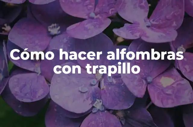Cómo Hacer Alfombras con Trapillo