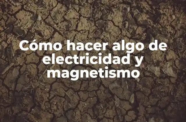 Cómo Hacer Algo de Electricidad y Magnetismo