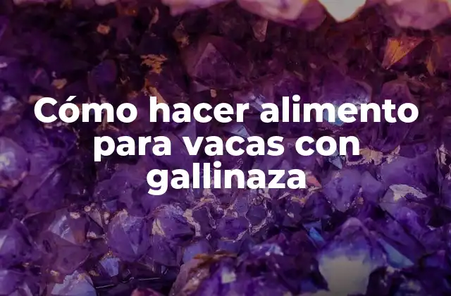 Cómo Hacer Alimento para Vacas con Gallinaza