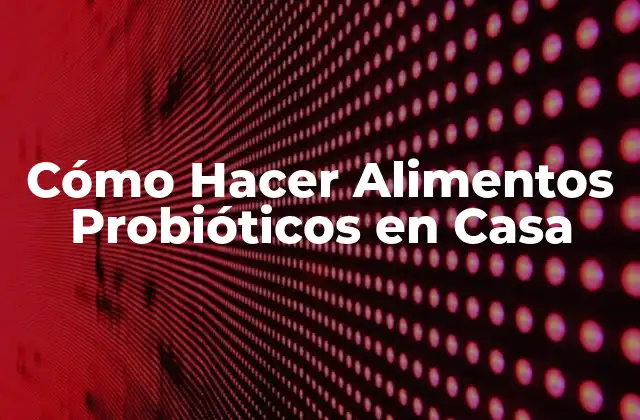Cómo Hacer Alimentos Probióticos en Casa