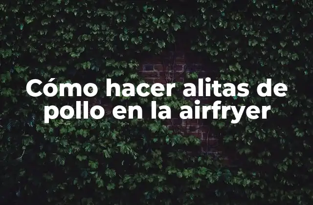Cómo Hacer Alitas de Pollo en la Airfryer
