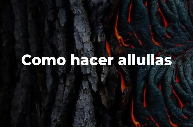 Como Hacer Allullas
