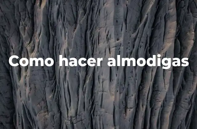 Como Hacer Almodigas 2 ¿Qué son las almodigas?