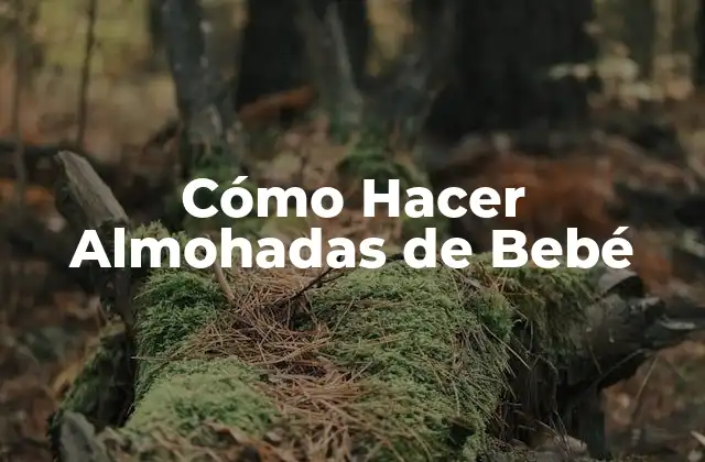 Cómo Hacer Almohadas de Bebé