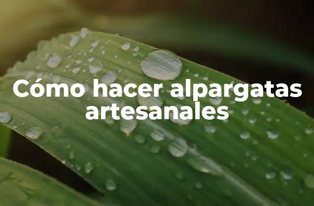 Cómo Hacer Alpargatas Artesanales 2 Cómo hacer alpargatas artesanales