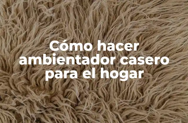 Cómo Hacer Ambientador Casero para el Hogar