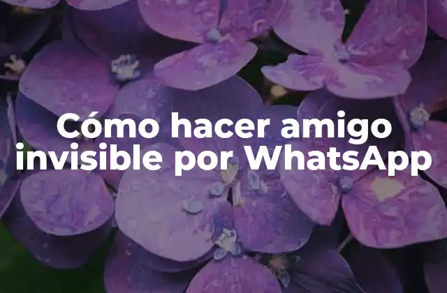 Cómo Hacer Amigo Invisible por Whatsapp