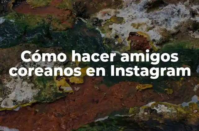 Cómo Hacer Amigos Coreanos en Instagram