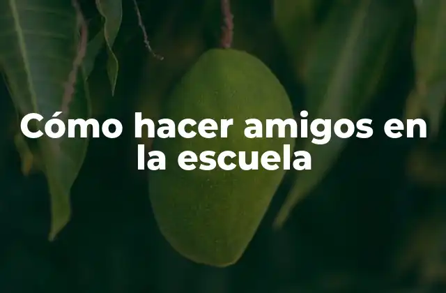 Cómo Hacer Amigos en la Escuela
