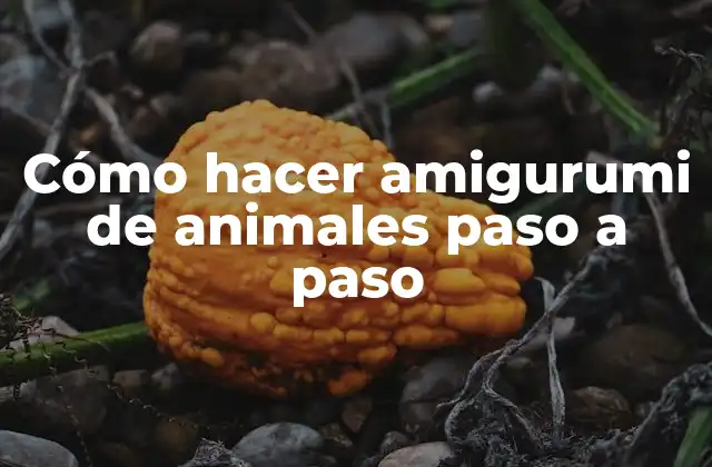 Cómo Hacer Amigurumi de Animales Paso a Paso