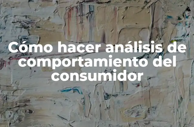 Cómo Hacer Análisis de Comportamiento Del Consumidor 2 Análisis de comportamiento del consumidor