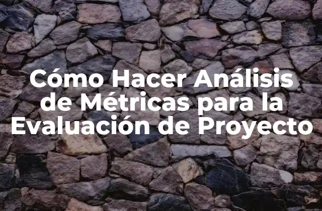 Cómo Hacer Análisis de Métricas para la Evaluación de Proyecto