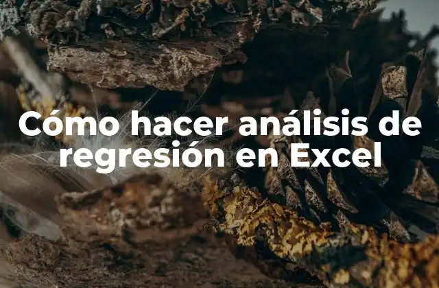Cómo Hacer Análisis de Regresión en Excel