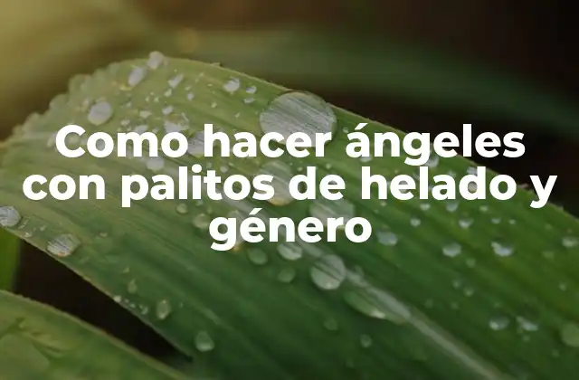 Como Hacer Ángeles con Palitos de Helado y Género